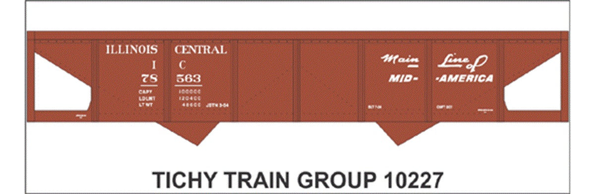 Tichy 10227 HO IC 2 Bay Steel Hopper Decal Sheet