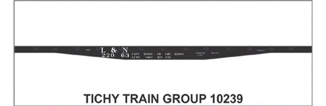 Tichy 10239O O Louisville & Nashville 45'' Steel Flatcar Decal Sheet