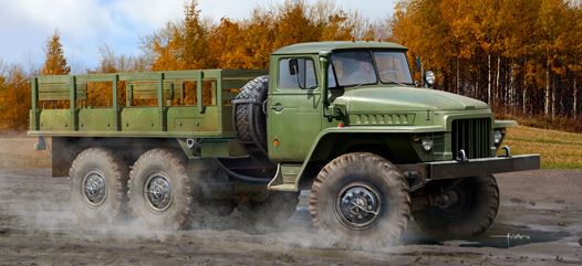 Trumpeter 01027 1:35 Russian URAL-375D Truck Military Vehicle Model Kit