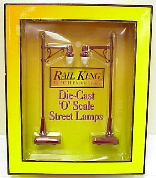MTH 30-1033 #64 Maroon Street Lamps (Set of 2) NIB