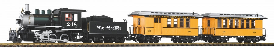 Piko 38112 D&RGW Steam Passenger G Gauge Starter Train Set with Sound