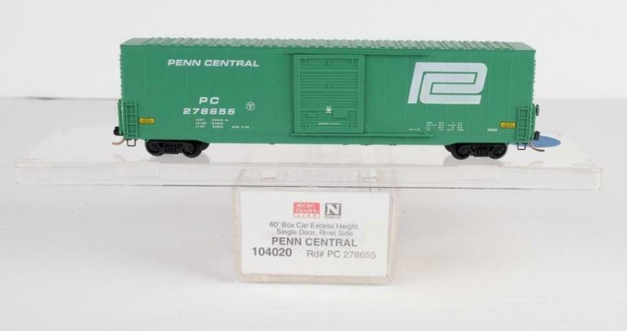 Micro-Trains 10400020 N Penn Central Rivet Side Single Door Boxcar #278655 LN/Box