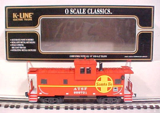 K-Line K613-1052 O Gauge ATSF Extended Vision Caboose #999701 LN/Box