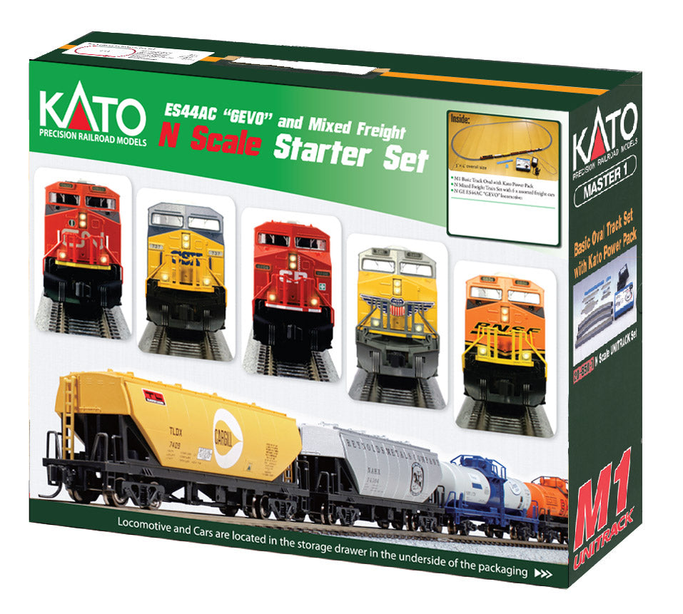 Kato 106-0022 Canadian Pacific GE ES44AC GEVO N Gauge Diesel Freight Train Set