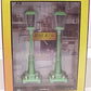 MTH 30-1083 O Light Green #56 Gas Lamp Set (Pack of 2) EX/Box