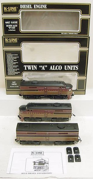 K-Line K21801IC Pennsylvania Railroad Alco ABA O Gauge Diesel Train Set NIB