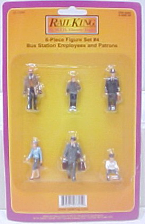 MTH 30-11048 O Scale Bus Station Employees and Patrons Figure Set # 4 (Set of 6)
