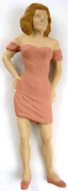 Arttista 1166 Standing Young Woman Pewter Figure Hand Painted Colors May Vary