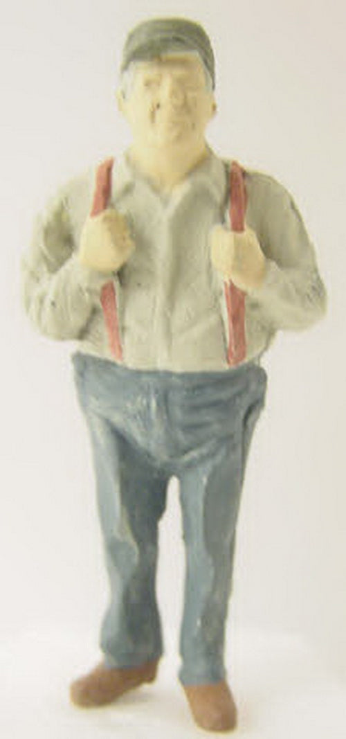 Arttista 1177 O Pewter Farmer with Hands on Suspenders Figure