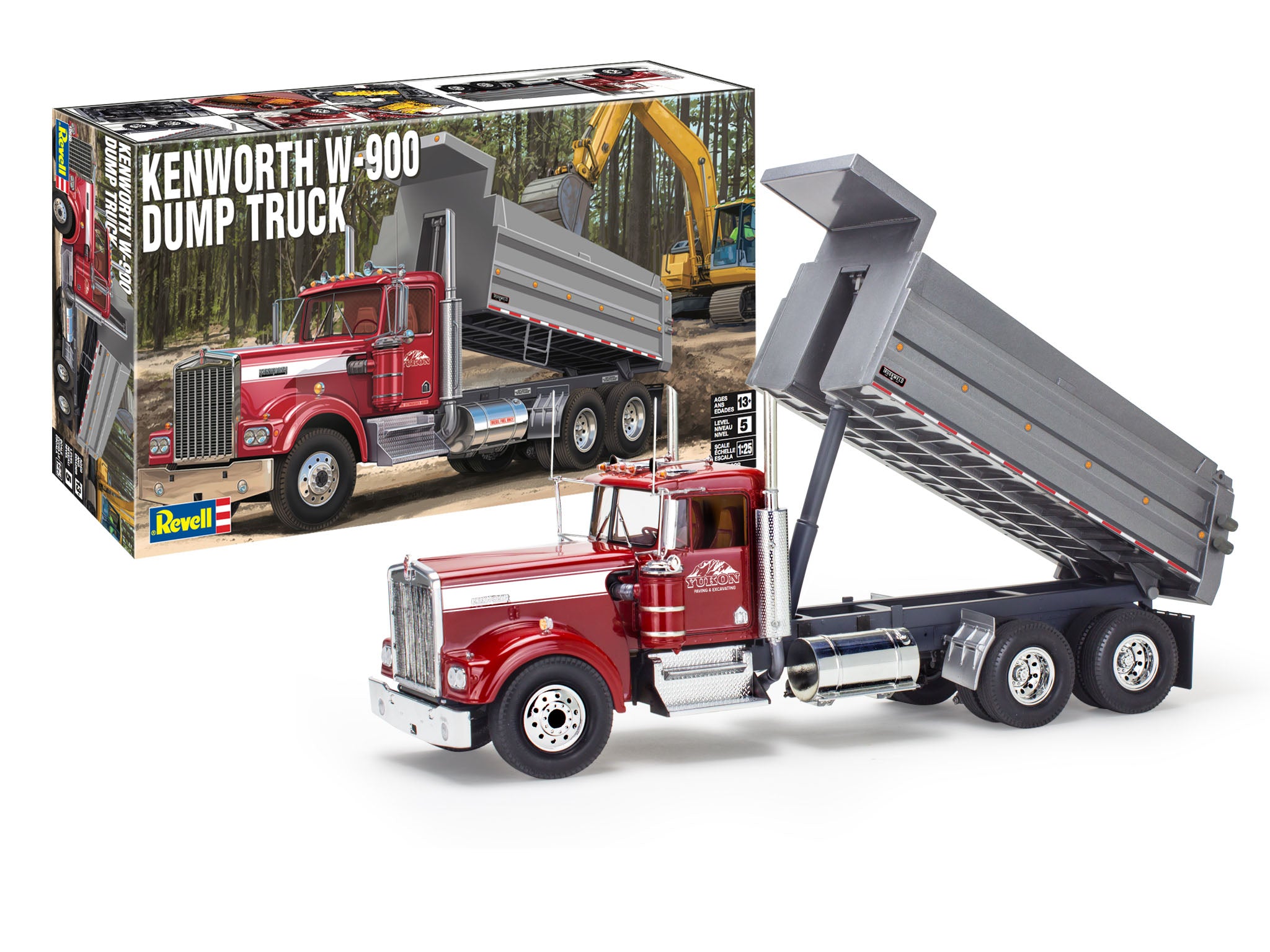 Revell 12628 1:25 Kenworth W900 Dump Truck Plastic Model Kit – Trainz