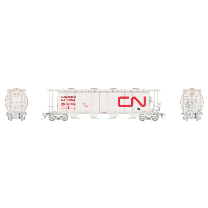 Rapido Trains 127024A HO Canadian National 3800 Cu. Ft. Covered Hopper #369504