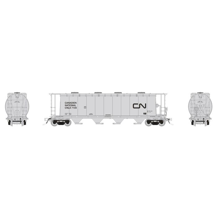 Rapido Trains 127025A HO Scale CN CNLX 3800 Cu. Ft. Covered Hopper #7354
