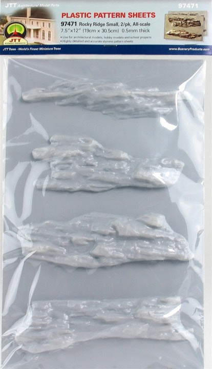JTT Scenery Products 97471 Rocky Ridge Small Plastic Pattern Sheet (Pack of 2)