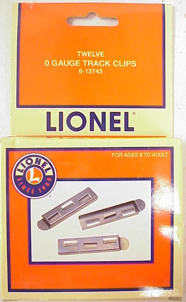 Lionel 6-12743 O Gauge Tubular Track Steel Clips (Box of 12)