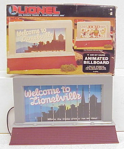 Lionel 6-12761 O/O27 Scale Lionelville Animated Billboard One Piece LN/Box