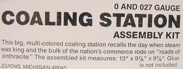 Lionel 6-12736 O/O27 Gauge Coaling Station Building Kit LN/Box