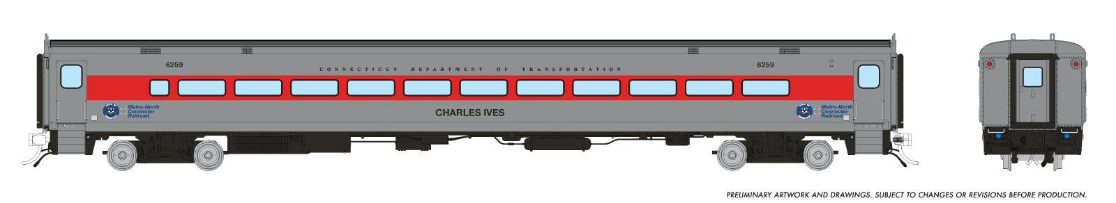 Rapido Trains 128530 HO CDOT As Delivered Coach Comet Car #6259