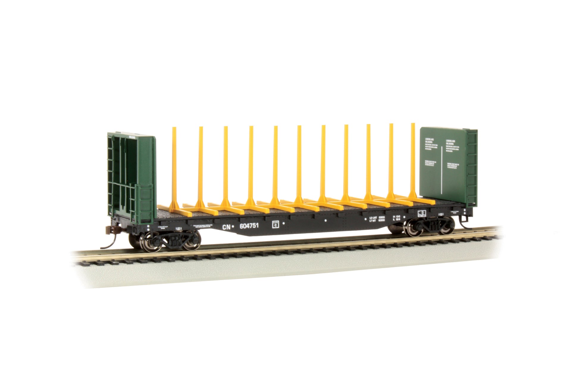 Bachmann 12902 HO Canadian National 52' Center-Beam Flatcar #604751