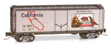 Micro-Trains 50200550 Z California 40' Plug Door Box Car #1850 without Roofwalk LN/Box