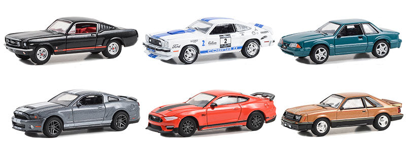 Greenlight Collectibles 13340-CASE 1:64 Mustang Stampede Series #1 (Set of 6)