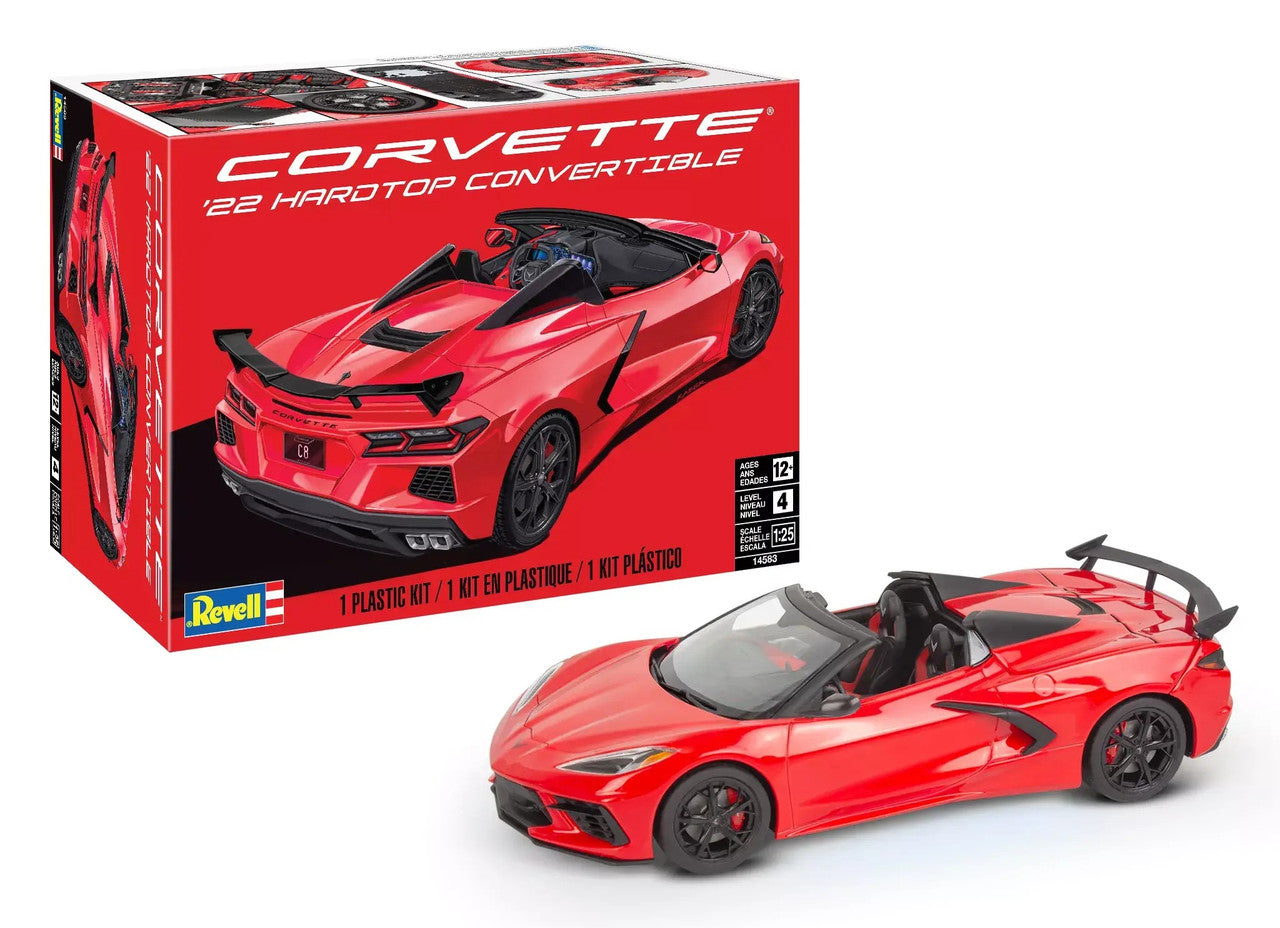 Revell 145839090 1:25 1922 Corvette C8 Hardtop Convertible Plastic Model Kit