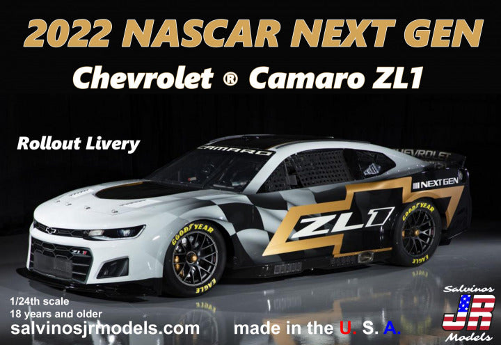 Salvinos JR Models NGCC2022RO 1:24 Rollout Livery 2022 Chevy Camaro ZL1 Car Kit