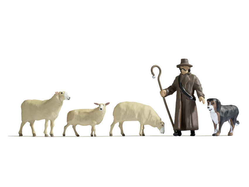 Noch 17901 O Shepherd and Sheep Figures (Set of 5)