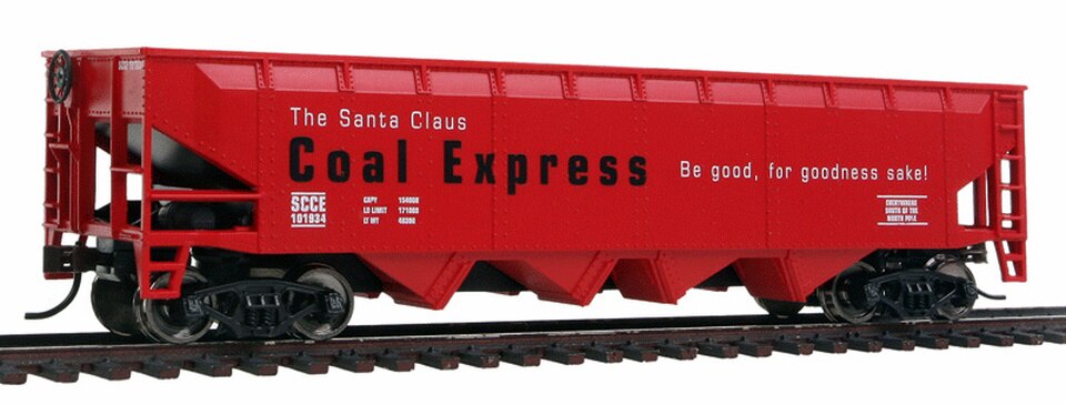 Walthers 931-1439 HO Santa Claus Coal Express Offset Hopper LN/Box