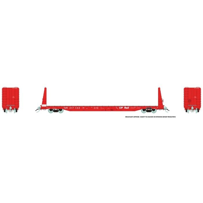 Rapido Trains 147001 HO CP Rail Marine Industries Bulkhead Flatcar (Pack of 6)