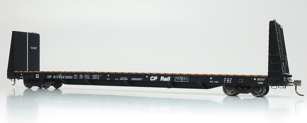 Rapido Trains 147002 HO CP Rail Industries Bulkhead Flatcar (Pack of 6)