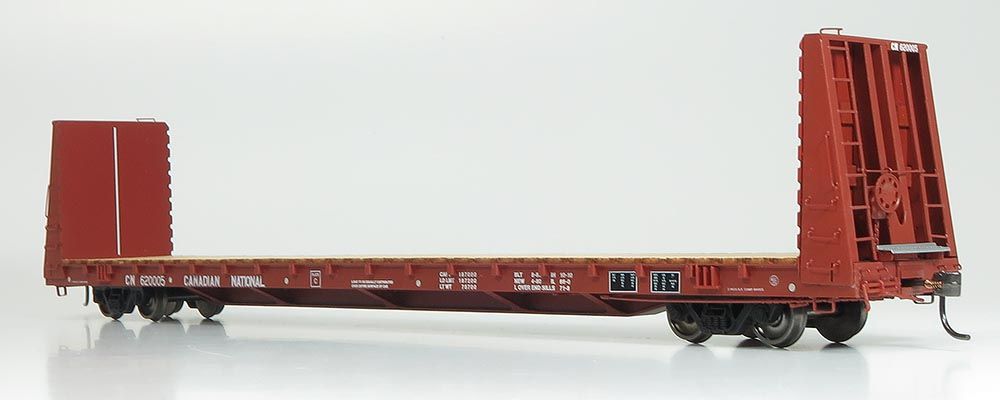 Rapido Trains 147003A HO CN National Steel Car Bulkhead Flatcar (Single Car)
