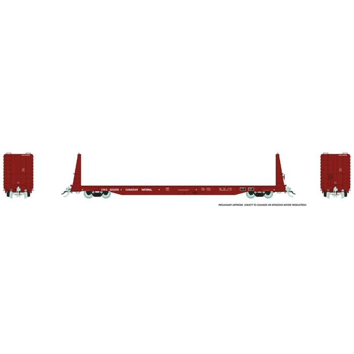 Rapido Trains 147004 HO CNIS Marine Industries Bulkhead Flatcar (Pack of 6)