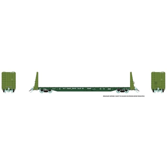 Rapido Trains 147006 HO BCIT Marine Industries Bulkhead Flatcar (Pack of 6)