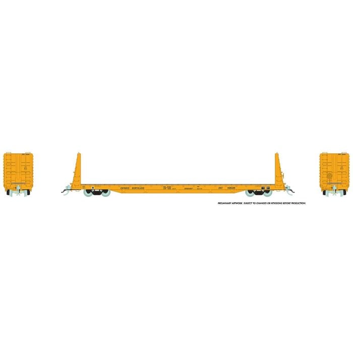 Rapido Trains 147007A HO ONR Marine Industries Bulkhead Flatcar (Single Car)