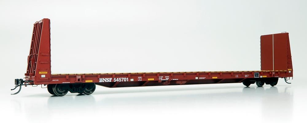 Rapido Trains 147008A HO BNSF Marine Industires Bulkhead Flatcar (Single Car)