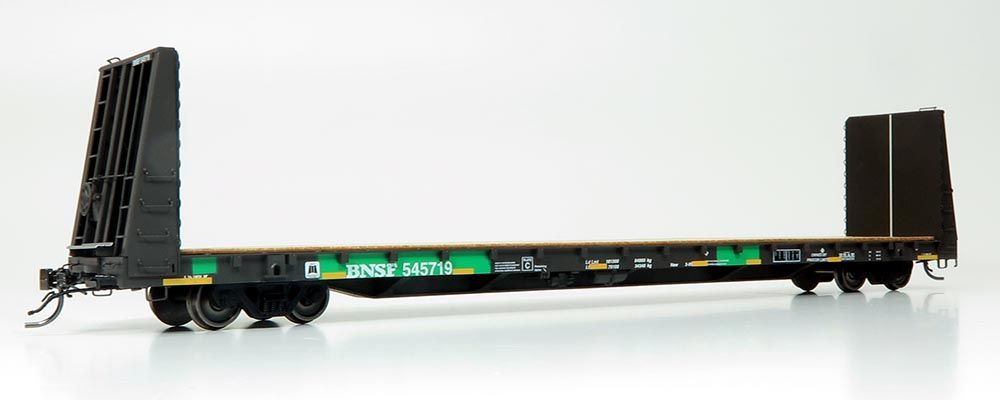 Rapido Trains 147009 HO BNSF Marine Industires Bulkhead Flatcar (Pack of 6)