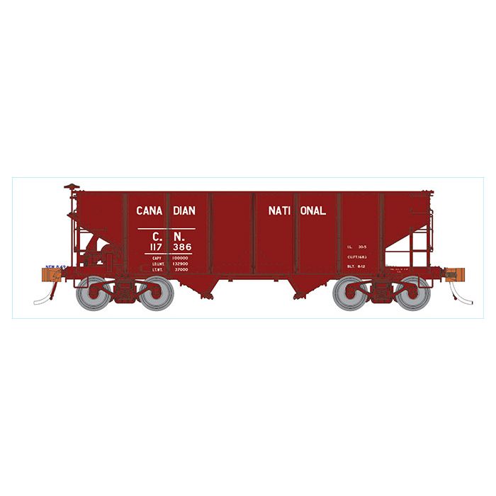 Rapido Trains 148006 HO Canadian National GLa 2-Bay Hopper (Pack of 6)