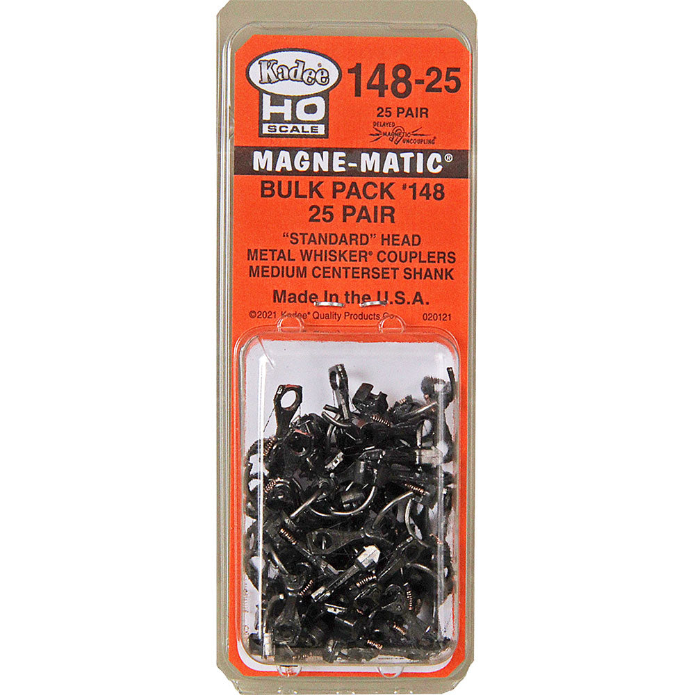 Kadee 148-25 HO #148 Whisker Metal Couplers Medium 9/32