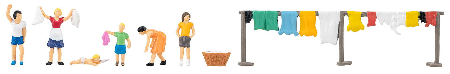 Faller 151602 HO Laundry Day Figure Set (Set of 8)