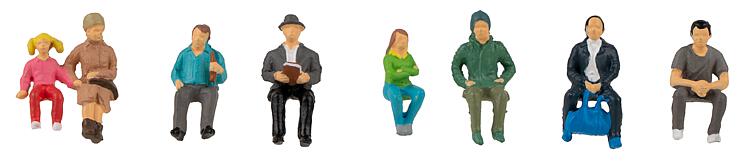 Faller 151617 HO Passengers Figures (Set of 8)