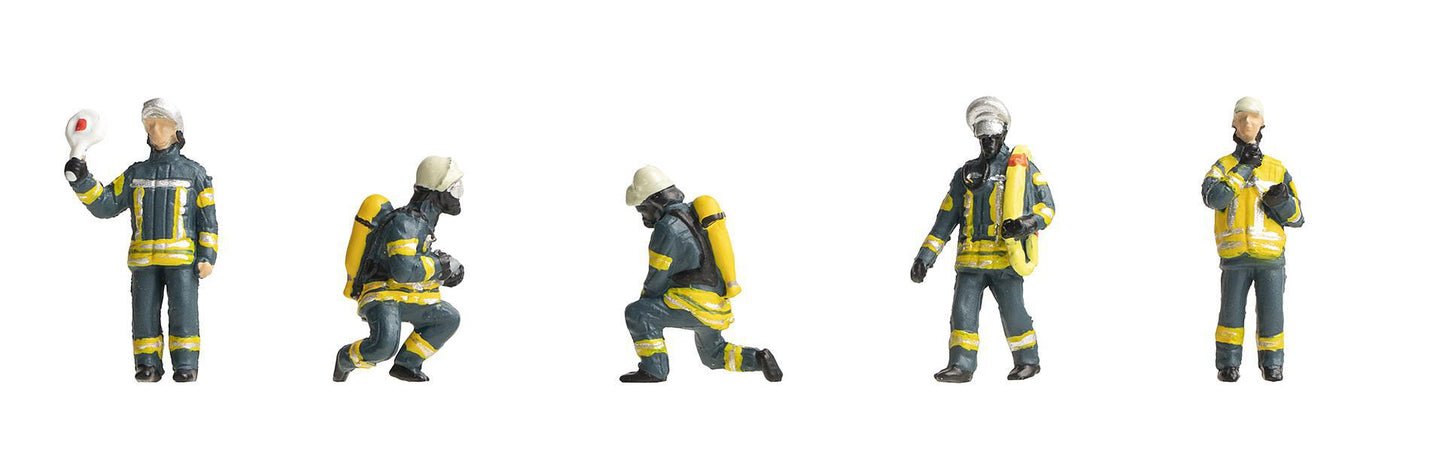 Faller 151637 HO Firefighters Epoch VI Figures #1 (Set of 5)