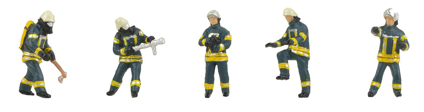 Faller 151638 HO Firefighters Era VI Set II Group Figures (Set of 5)