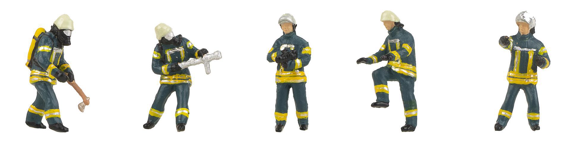 Faller 151638 HO Firefighters Era VI Set II Group Figures (Set of 5)