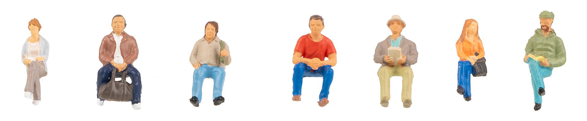 Faller 151662 HO Sitting People I Group Figures (Set of 7)