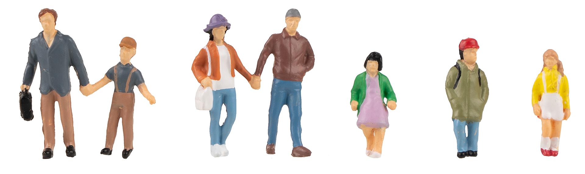Faller 151666 HO Parents with Children Figures (Set of 7)