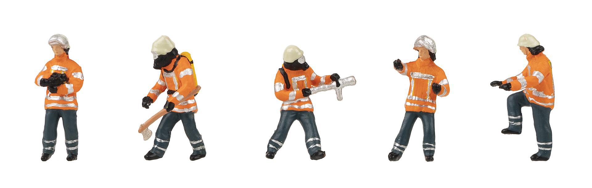 Faller 151680 HO Firefighters Epoch VI Figures #4 (Set of 5)