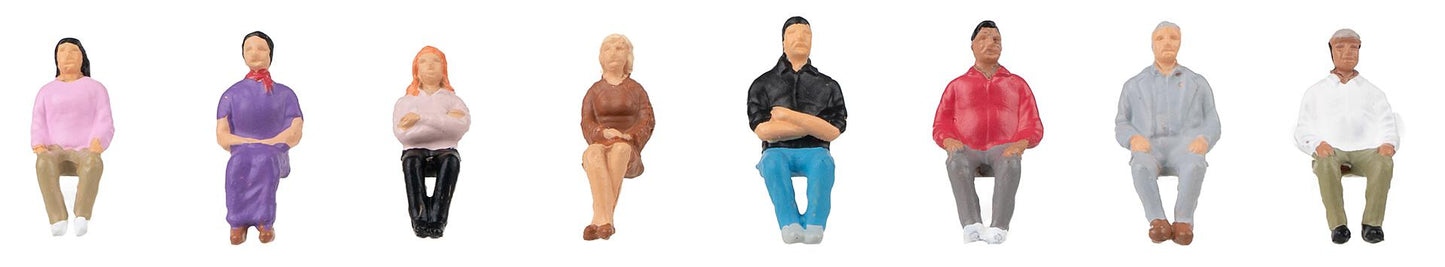 Faller 151699 HO Sitting People IV Figures (Set of 8)