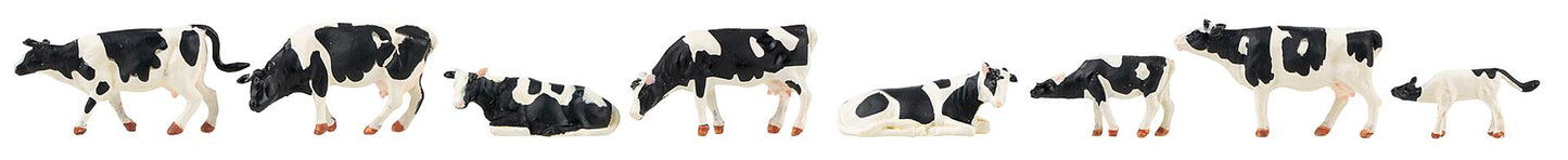 Faller 151904 HO Friesian Cow Figures (Set of 8)