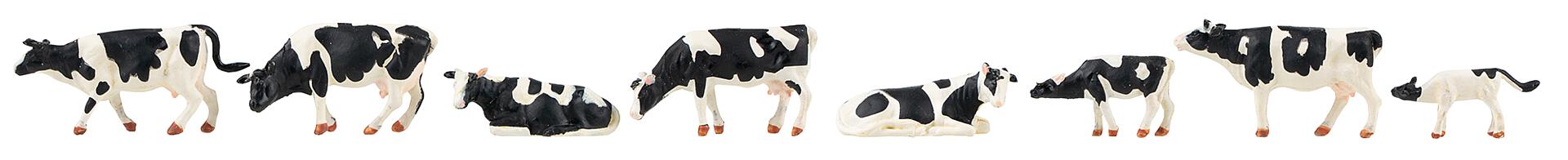Faller 151904 HO Friesian Cow Figures (Set of 8)