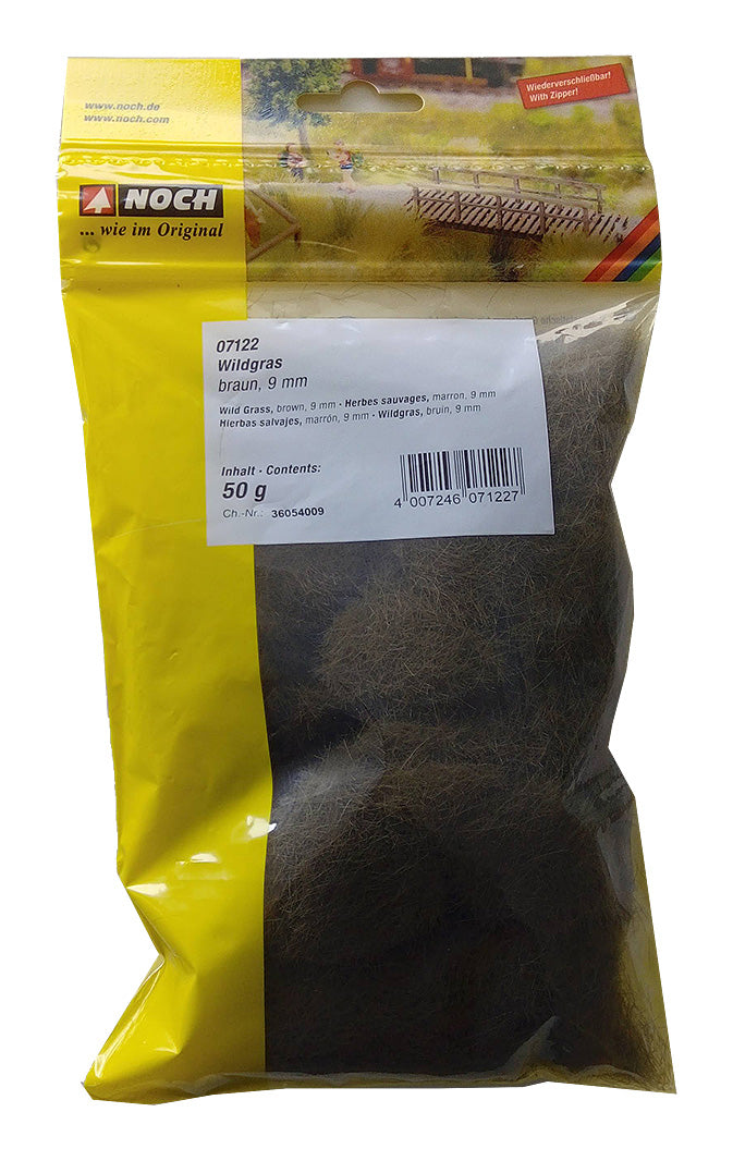 Noch 07122 9mm Brown Wild Grass Foliage - 50 g Bag